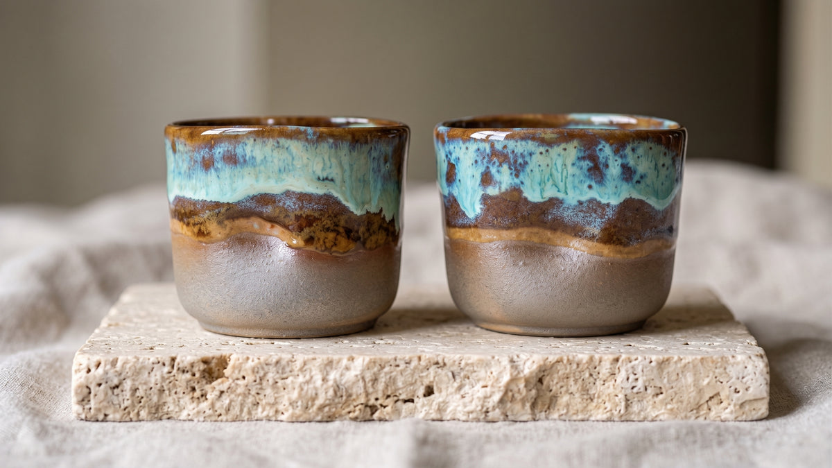 Stone Shot Earth El Yapımı Stoneware Seramik Kahve & Çay Bardağı (150 ml) | LyLceramics