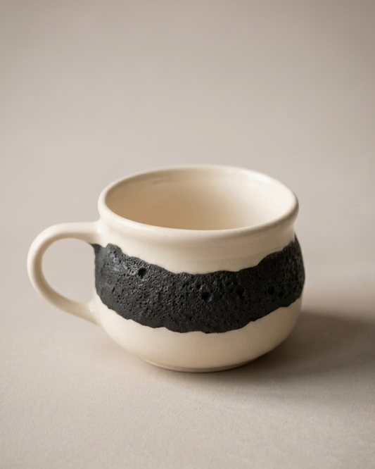 Hera el yapımı stoneware seramik fincan, genel görünüm, 200ml